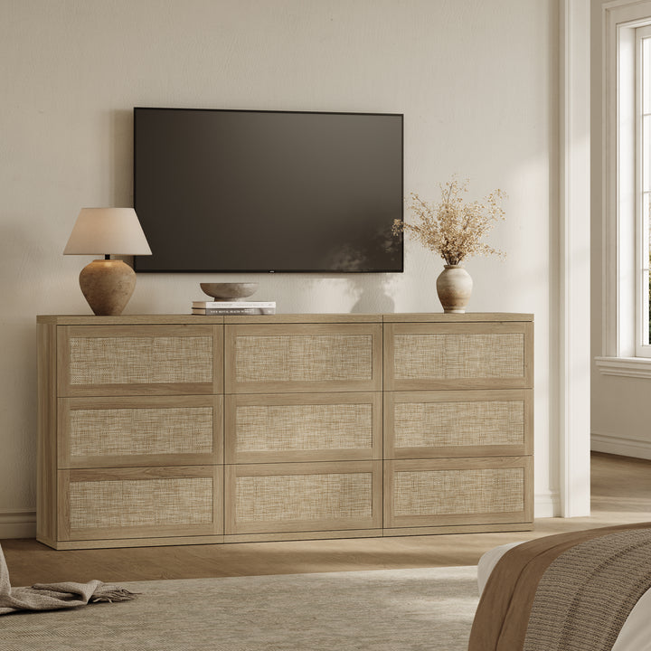 Zura Rattan Sectional Dresser, Large Size Option