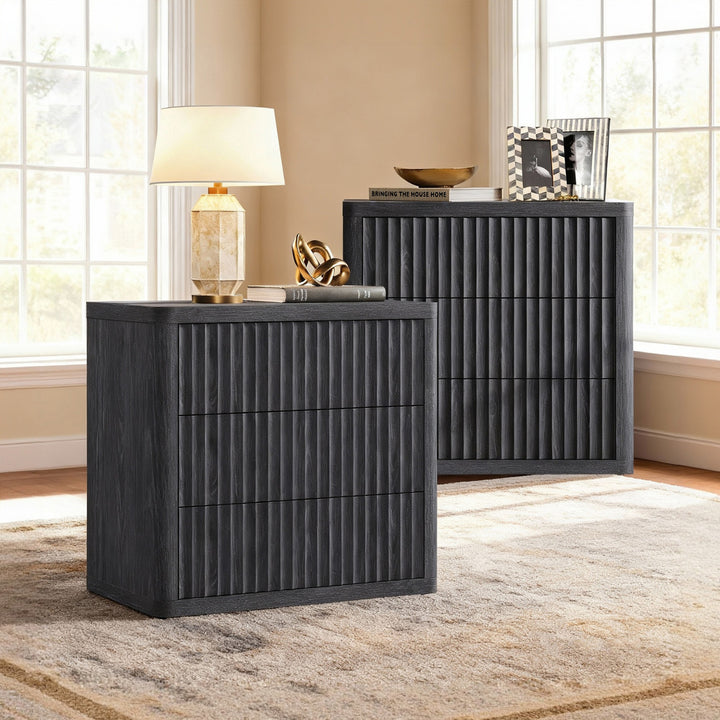 Cas 3-Drawer Nightstand, 27 Inches Wide