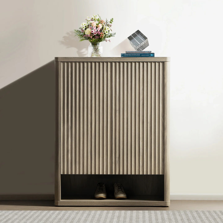 Cas Black Shoe Cabinet Entryway