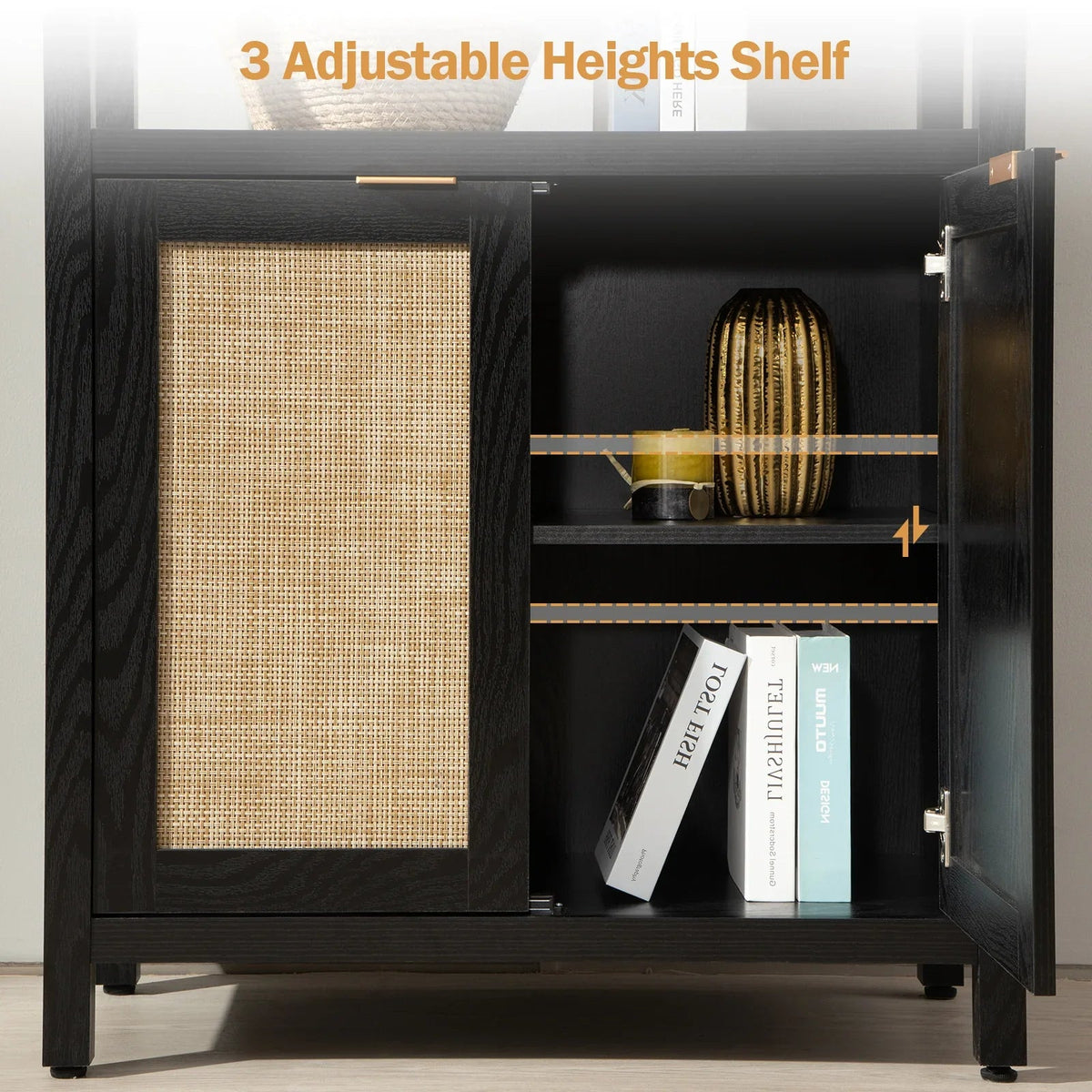 Savanna Bookshelf with 2 Doors, Set of 3