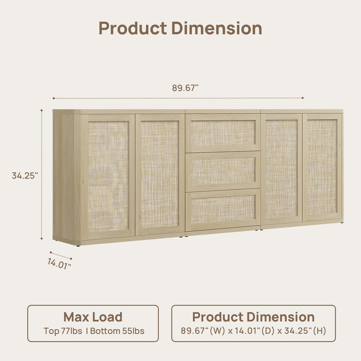 Zura Modular TV Stands Set of 3, Large Storage