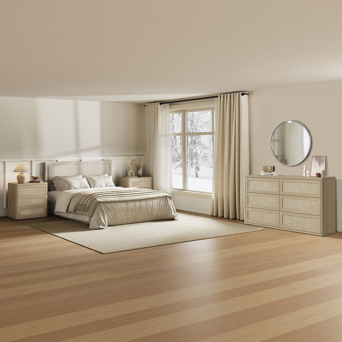 Zura Modular 6-Drawer Dresser and Nightstands Set