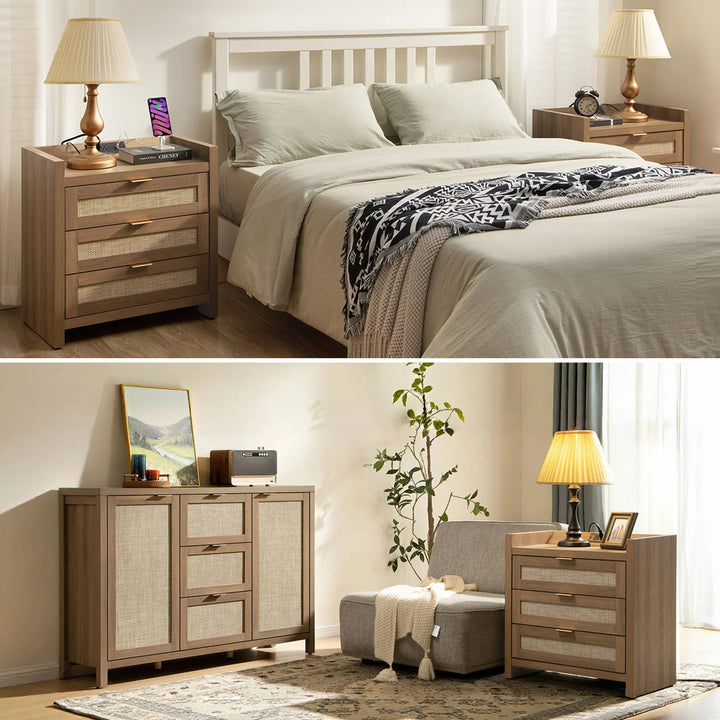 Savanna Dresser, Nightstand and Wardrobe Bedroom Set