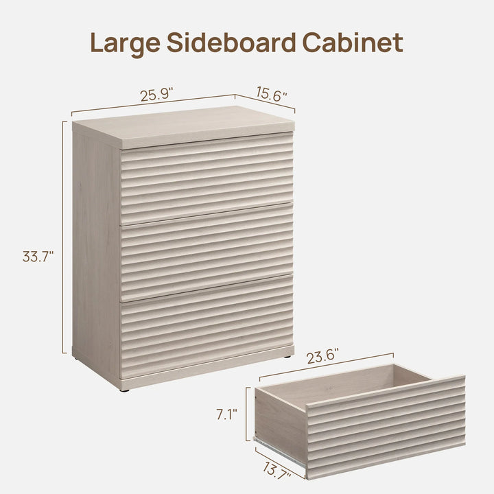 Stria Chest of Drawers and Nightstands Set