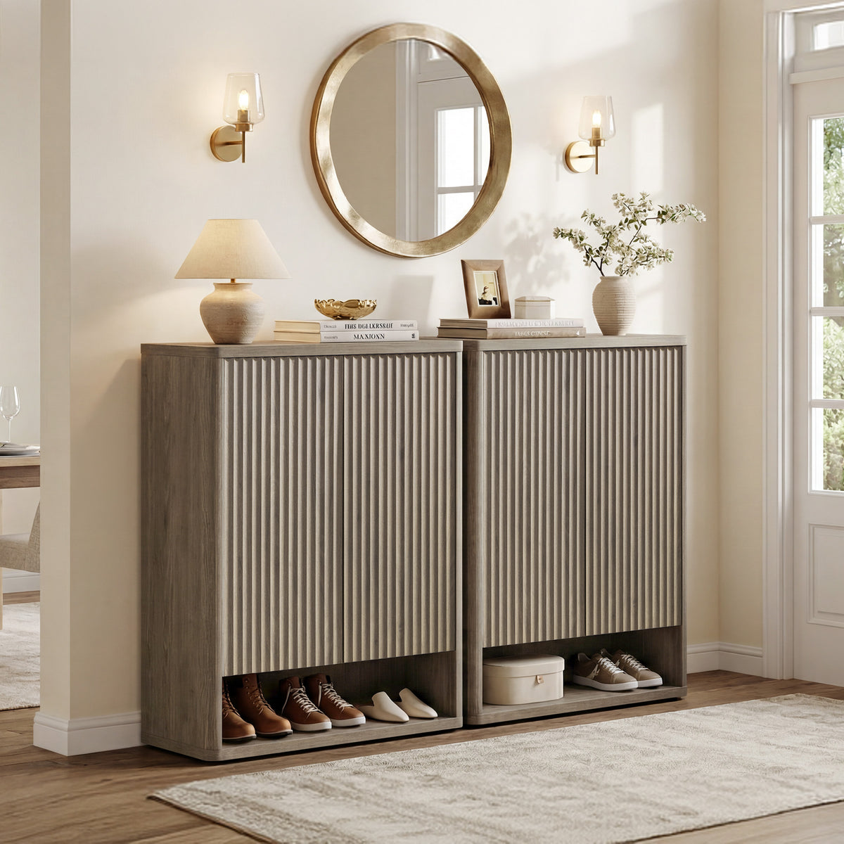 Cas 2-Door Shoe Cabinet, 20 Pairs
