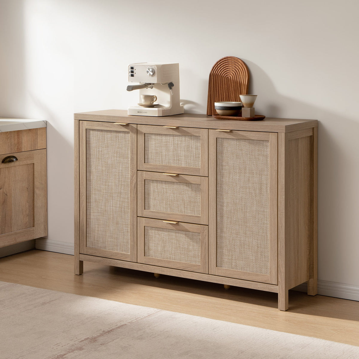 Savanna Sideboard Cabinets - 2 Pieces - Black Oak