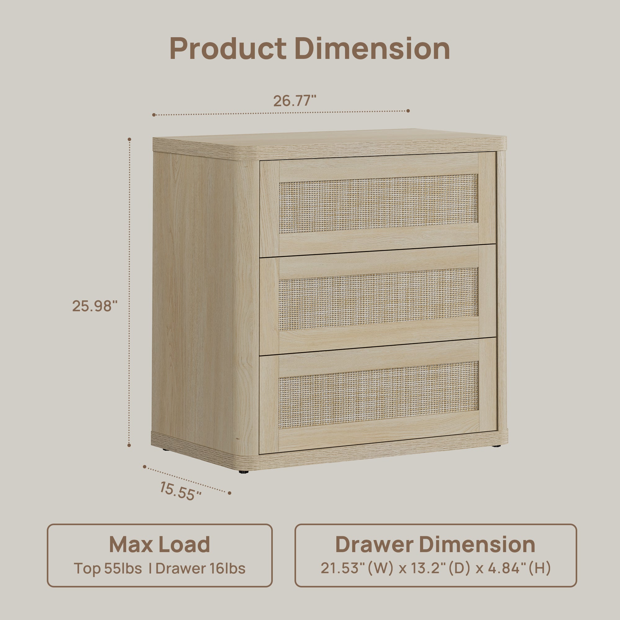 Zura 9-Drawer Chest and Nightstands Set