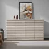 Stria Fluted Sideboards with 2 Doors, Set of 2