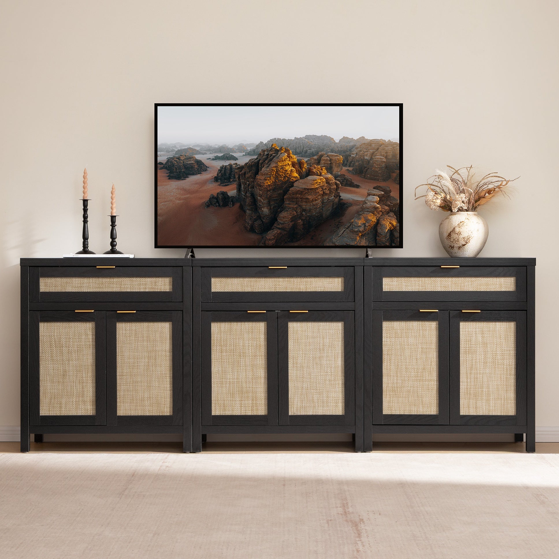 SICOTAS 30" Sideboards Buffets Cabinets with Drawer-WM