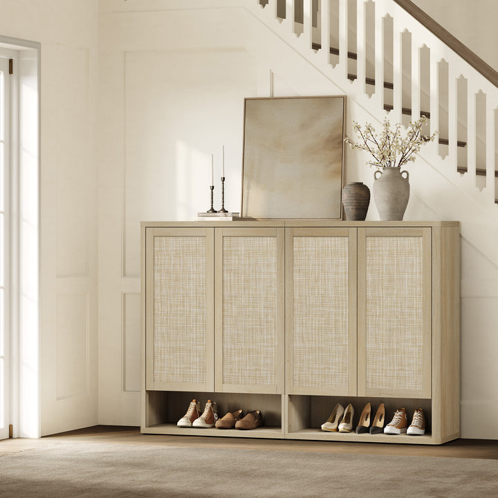 Zura 50-Pair Shoe Cabinet with 4 Doors