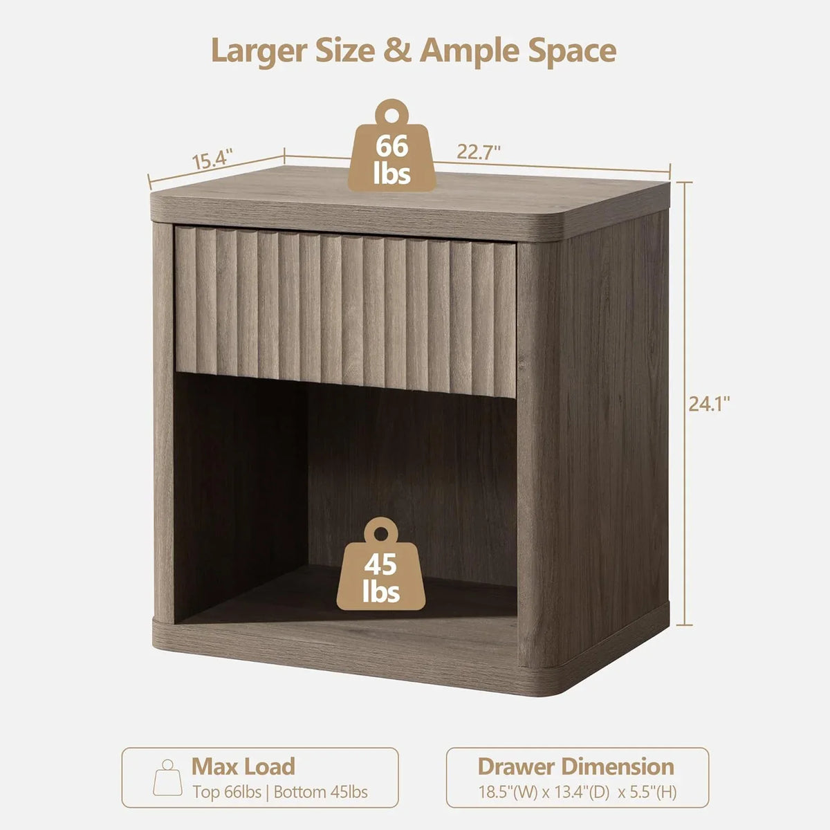 Stria 6-Drawer Dresser and Cas Nightstand Set