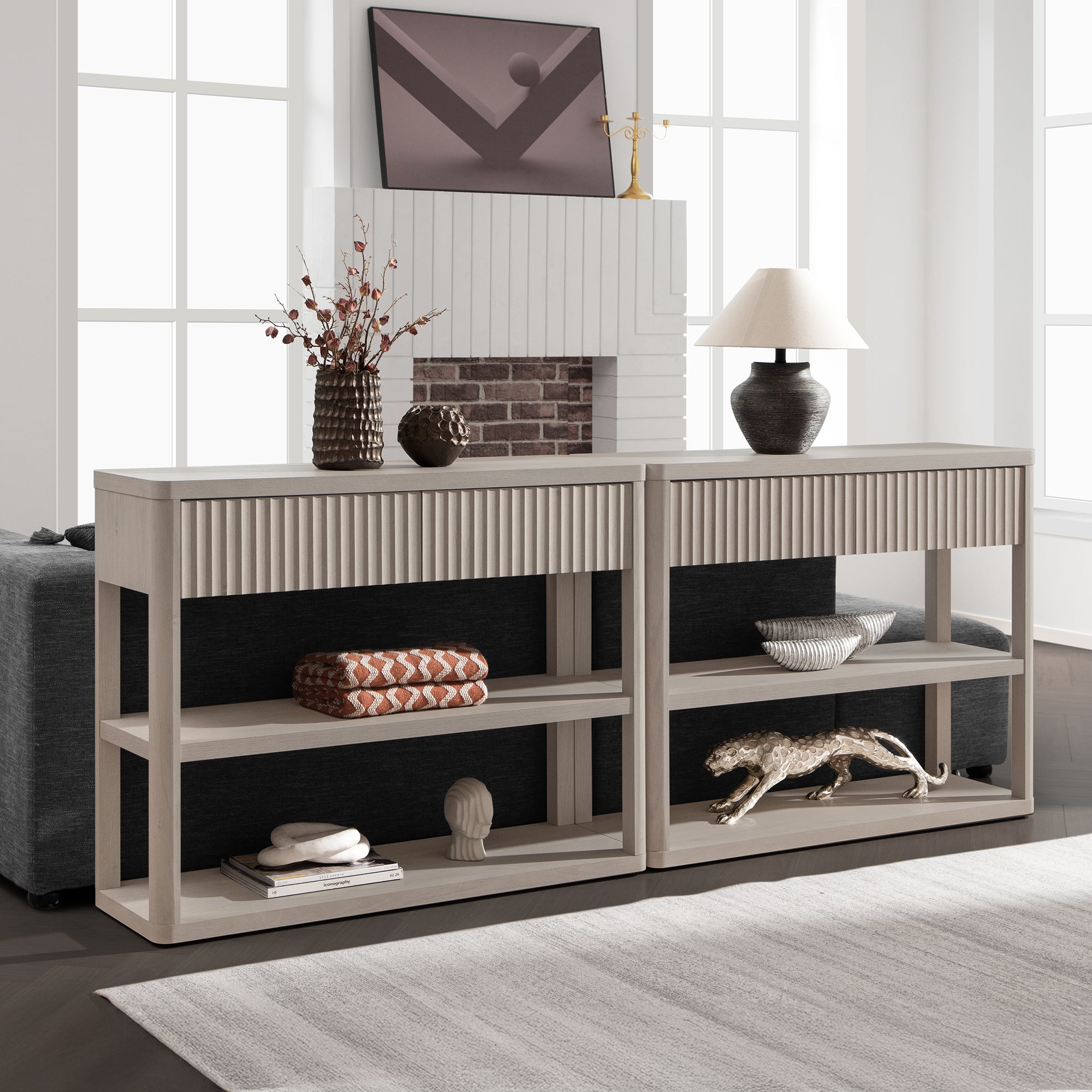 Cas Narrow Console Table with Drawers