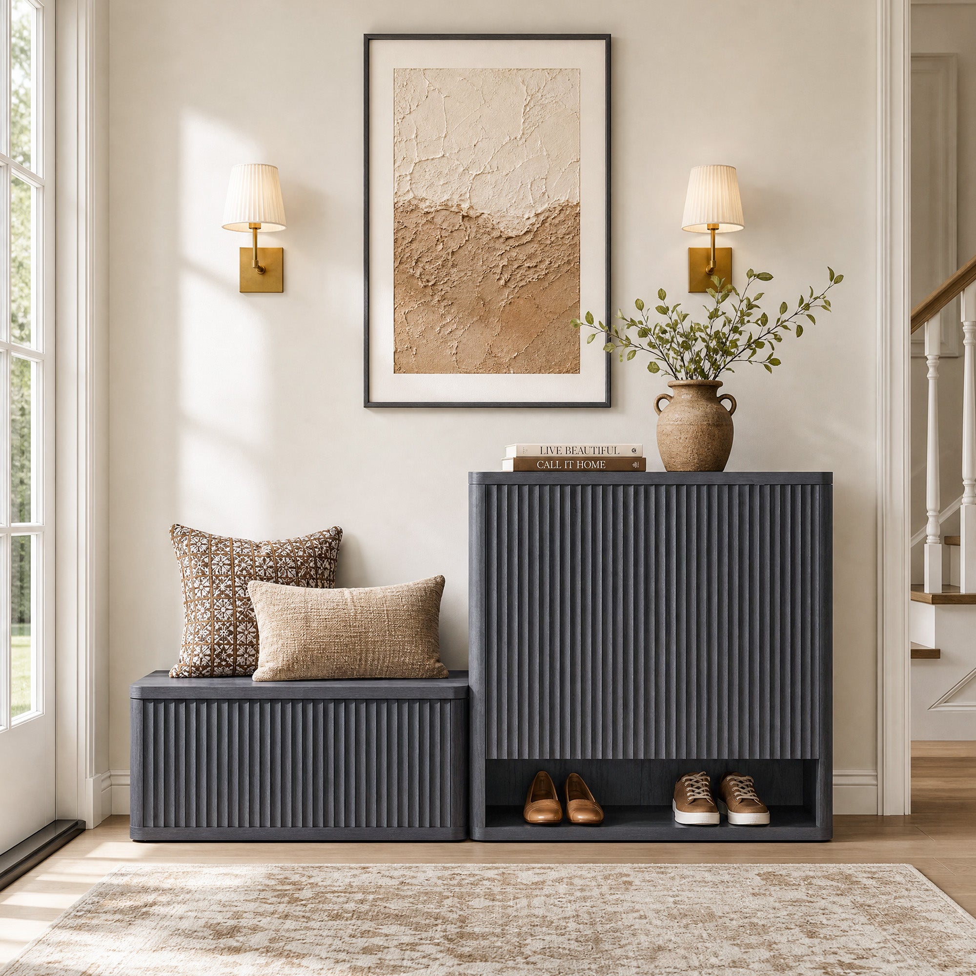 Cas Flip-Top Shoe Bench Entryway