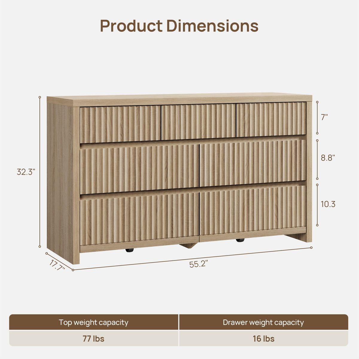 Prelude Dresser and Horizontal-Flat Nightstands Sets