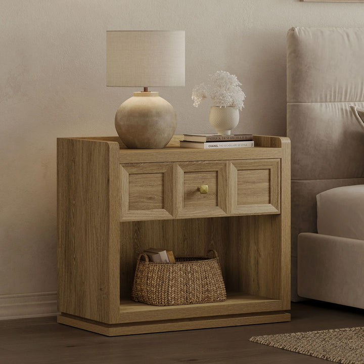 Helio 1-Drawer Nightstand Set of 2