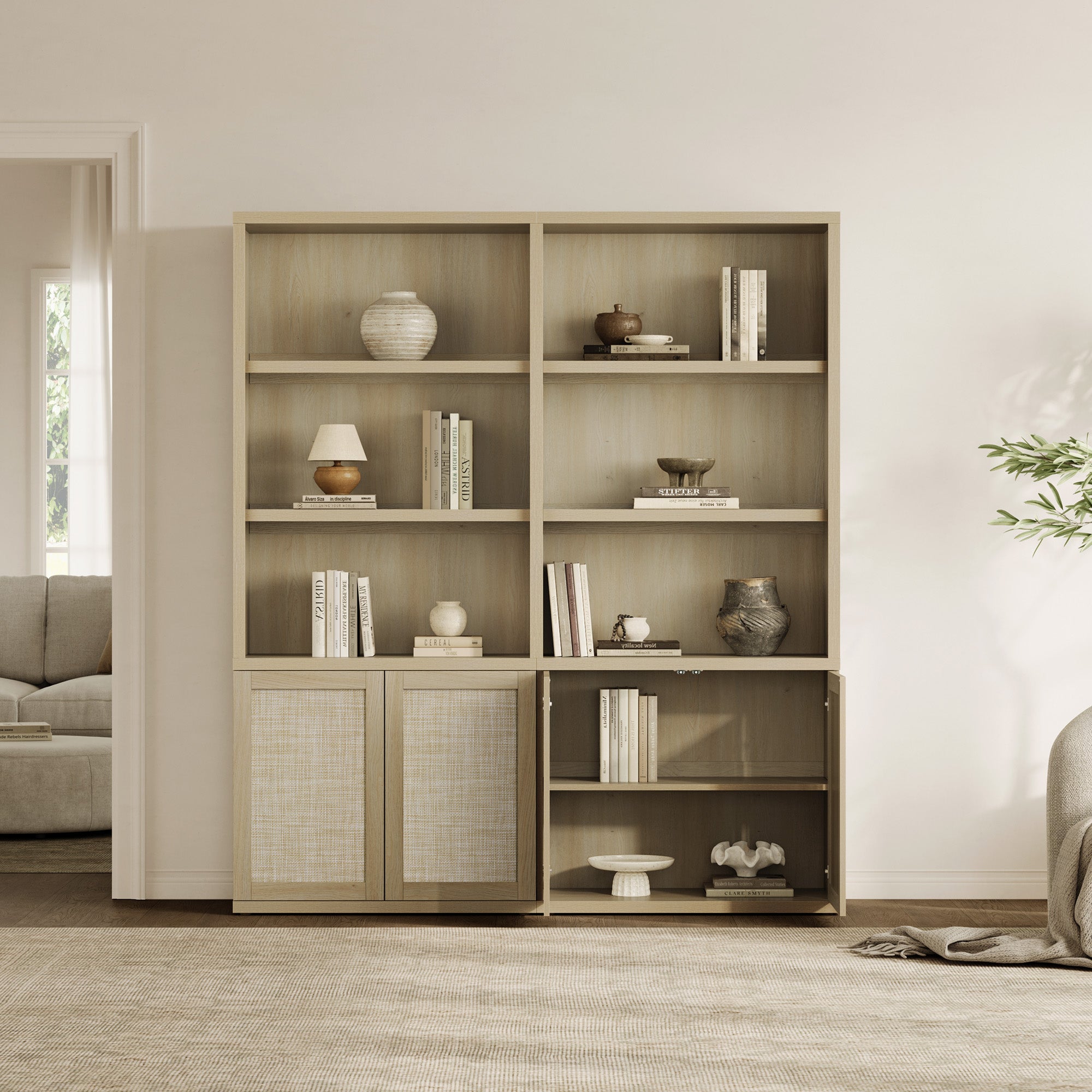 Zura Bookcase with 2 Doors