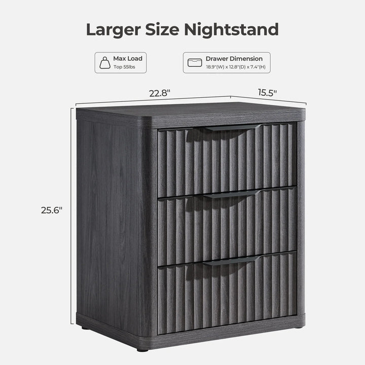Stria 6 Drawers Chest and Nightstands Set