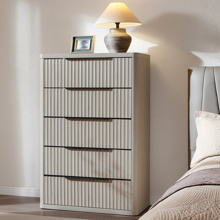 Cas Modern 5-Drawer Dresser, 50.7 Inches Tall, Set of 2