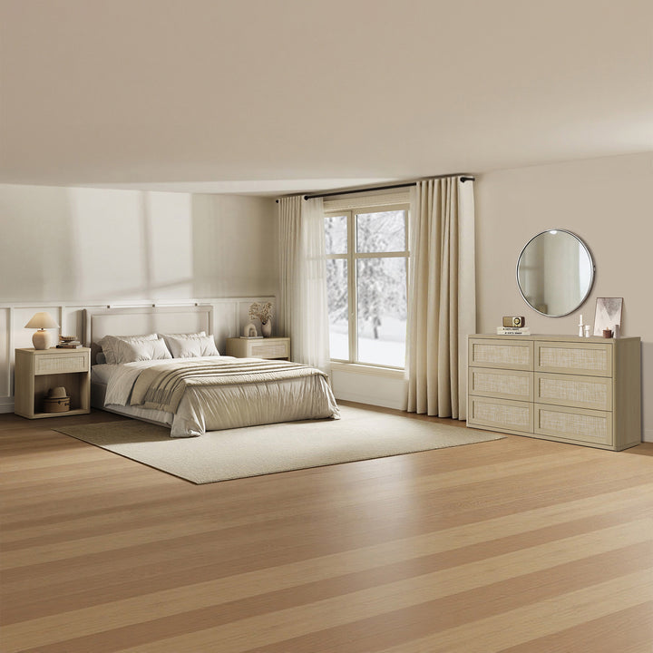 Zura Sectional 6-Drawer Dresser and Nightstand Set