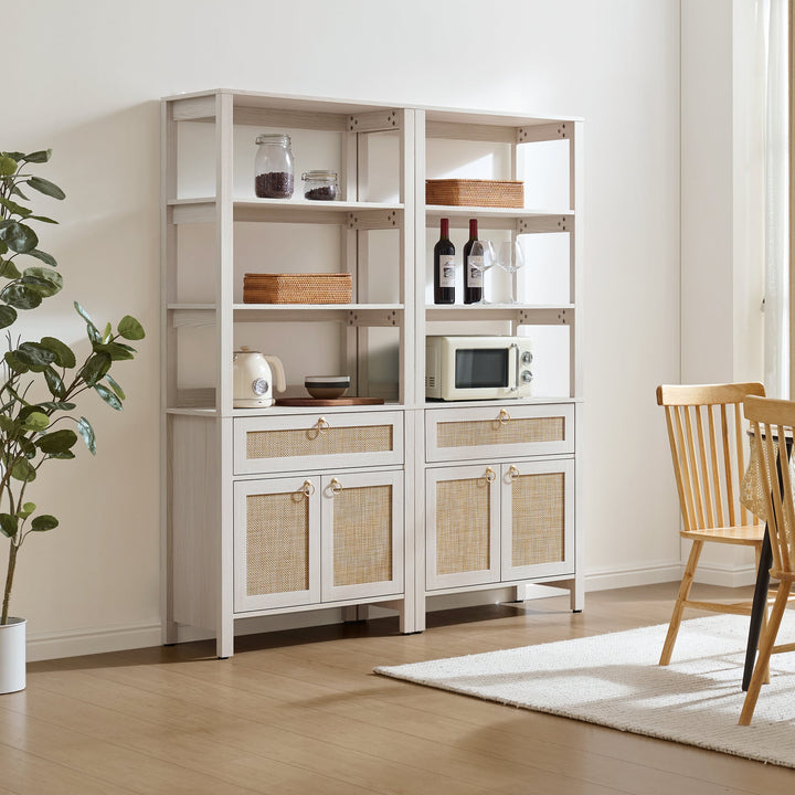 Terra 68.5Inch Bookshelf with Drawers