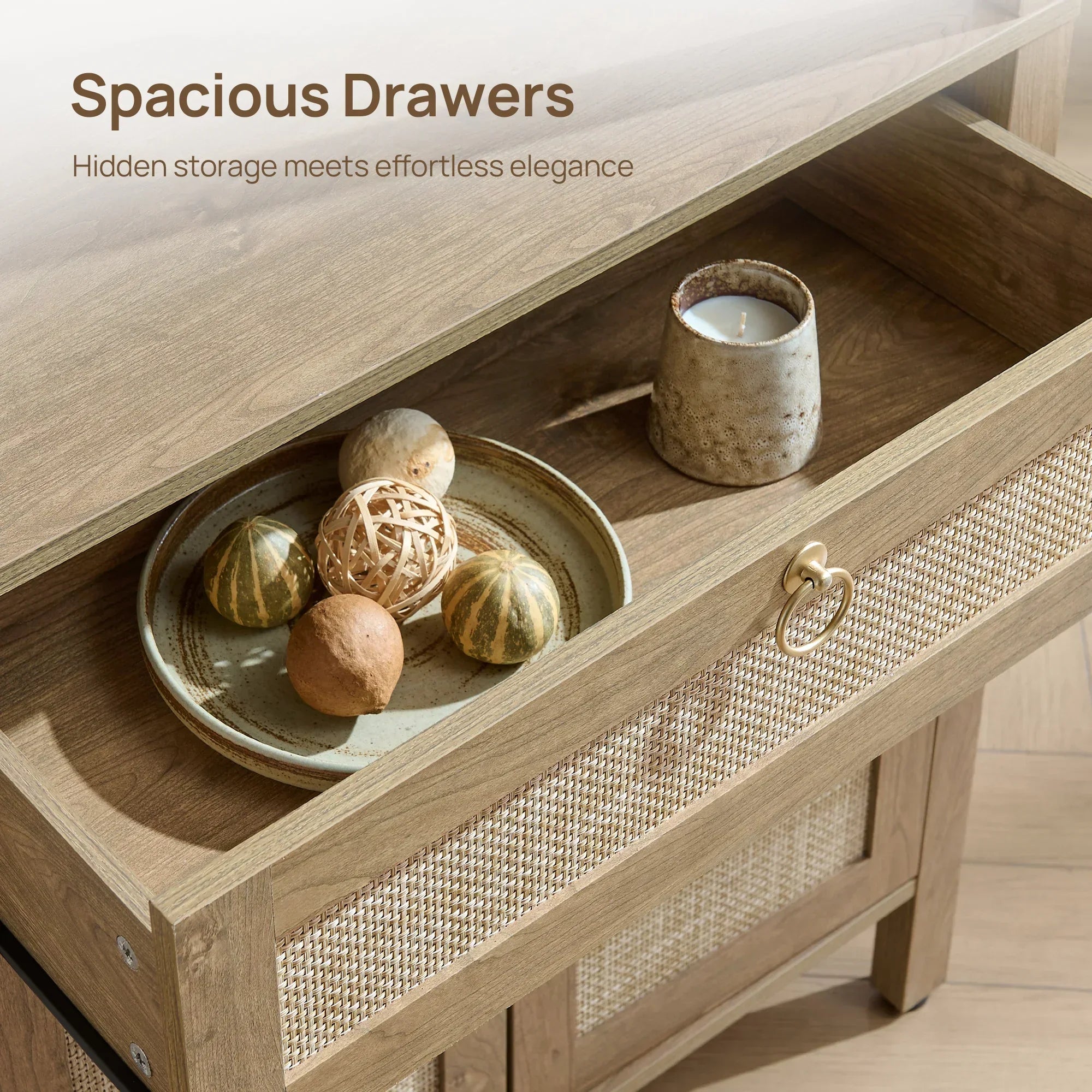 Terra 68.5Inch Bookshelf with Drawers