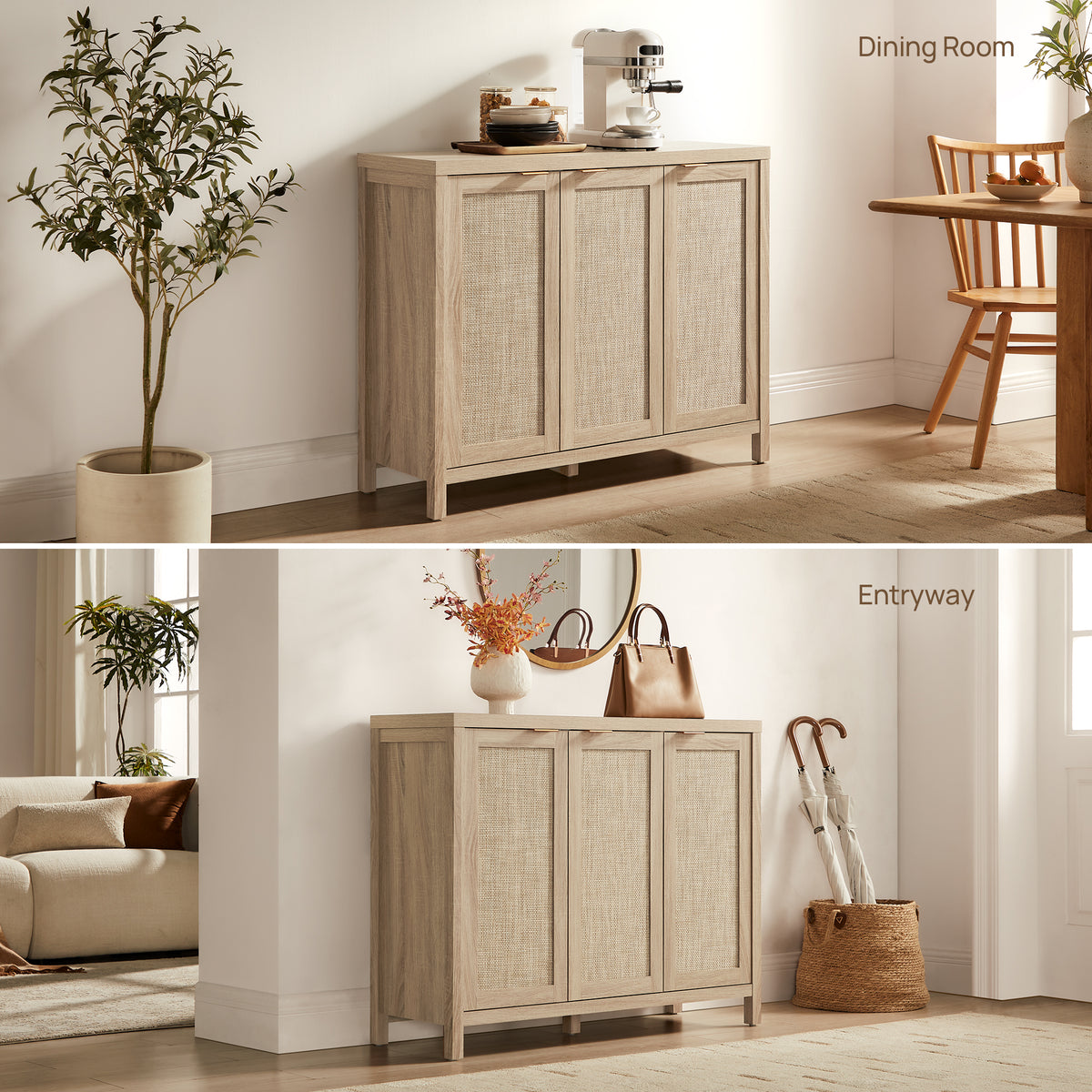 Savanna Rattan Sideboard with 3 Doors