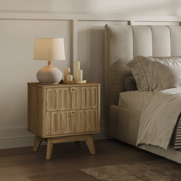 Domus Minimalist Nightstand, Large Storage