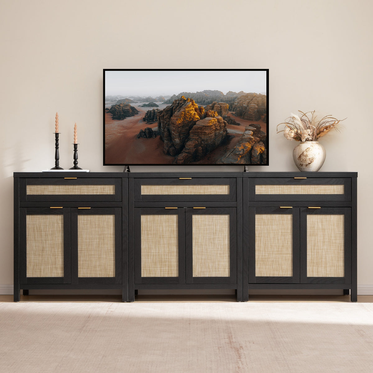 SICOTAS 30" Sideboards Buffets Cabinets with Drawer-wm