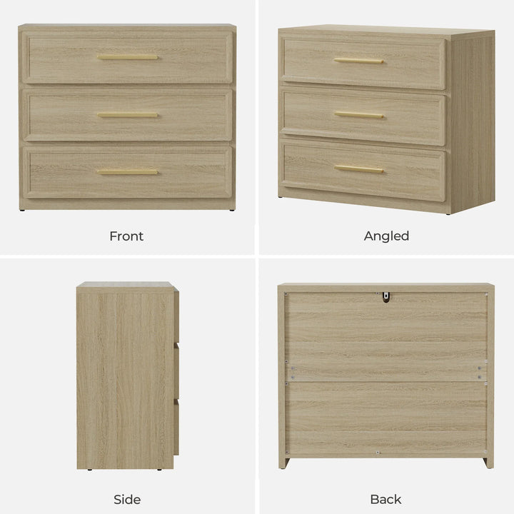 Crescent Modular 9 Drawers Dresser and Nightstands Set
