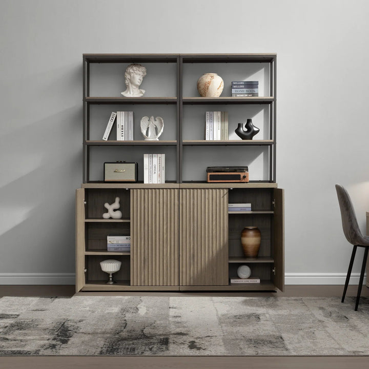 Stria Bookshelf, 2 Doors, Set of 2