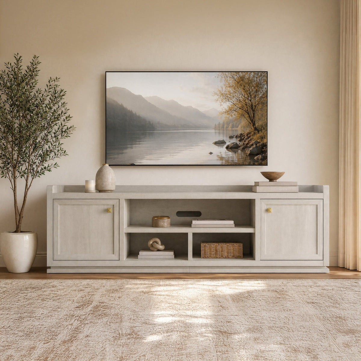 Helio Modern TV Stand with Doors