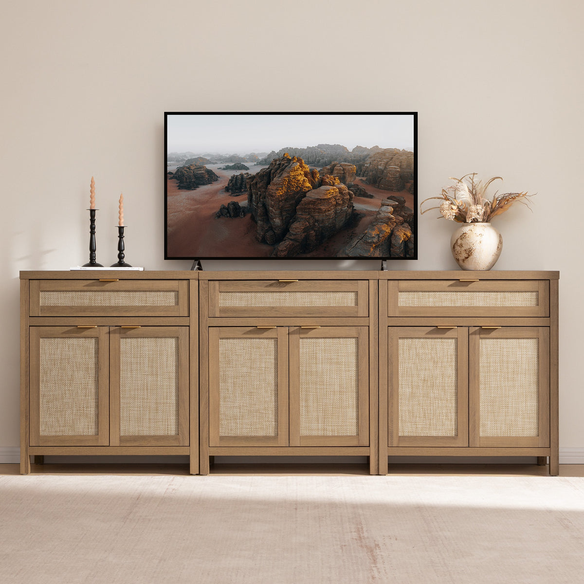 SICOTAS 30" Sideboards Buffets Cabinets with Drawer-wm