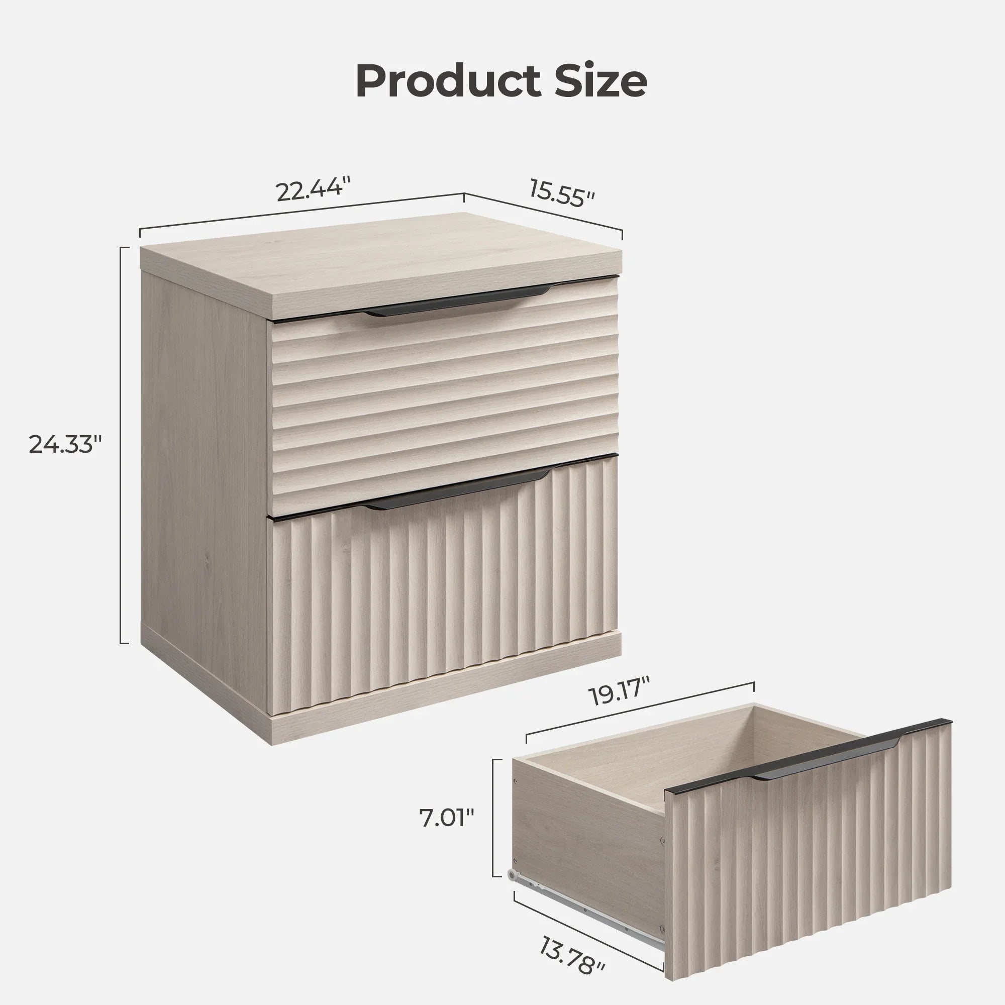 Stria 6-Drawer Dresser and Nightstands Set