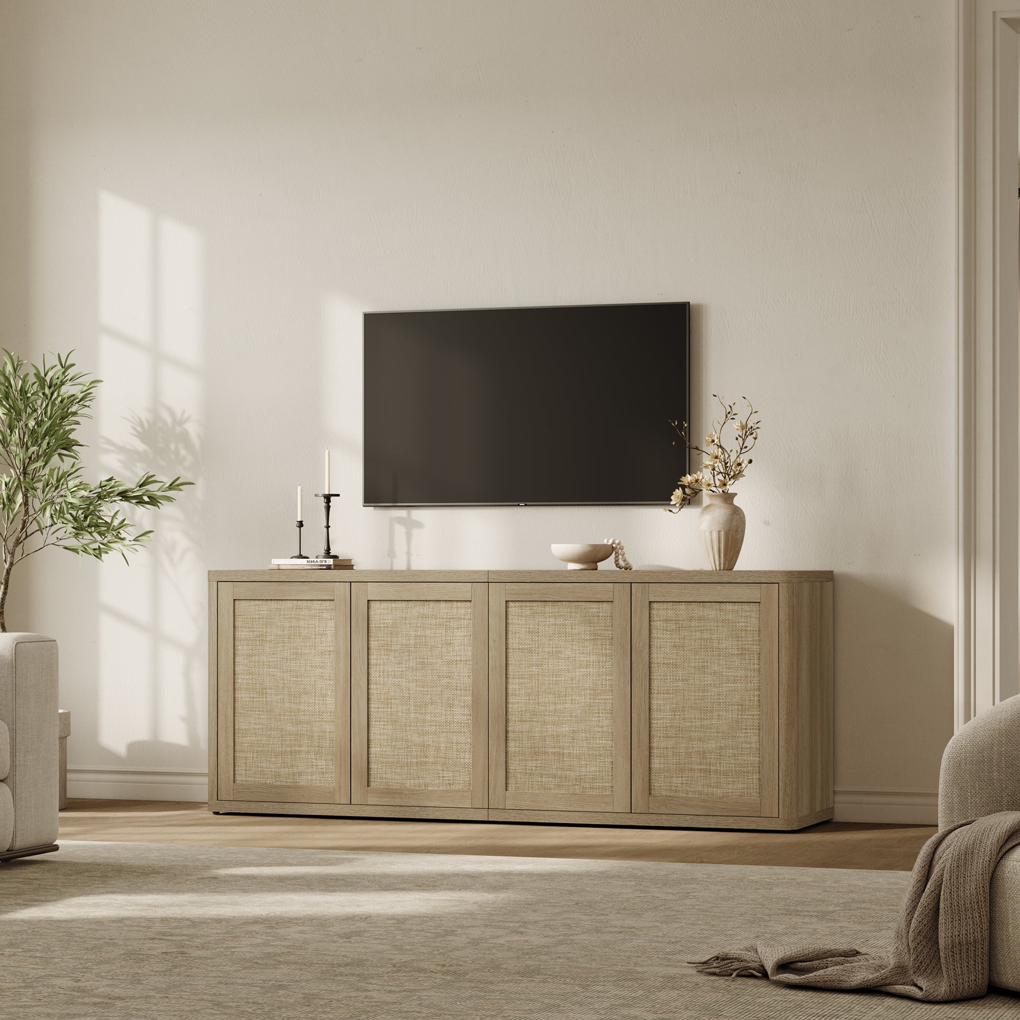 Zura Sectional TV Console, 65 Inches Wide