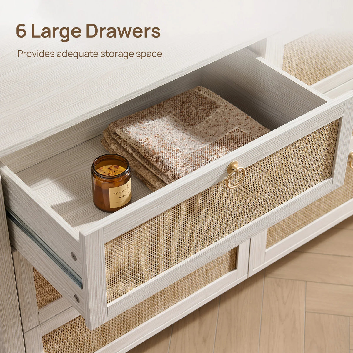 Terra 6 Drawers Dresser and 1 Drawer Nightstands Set