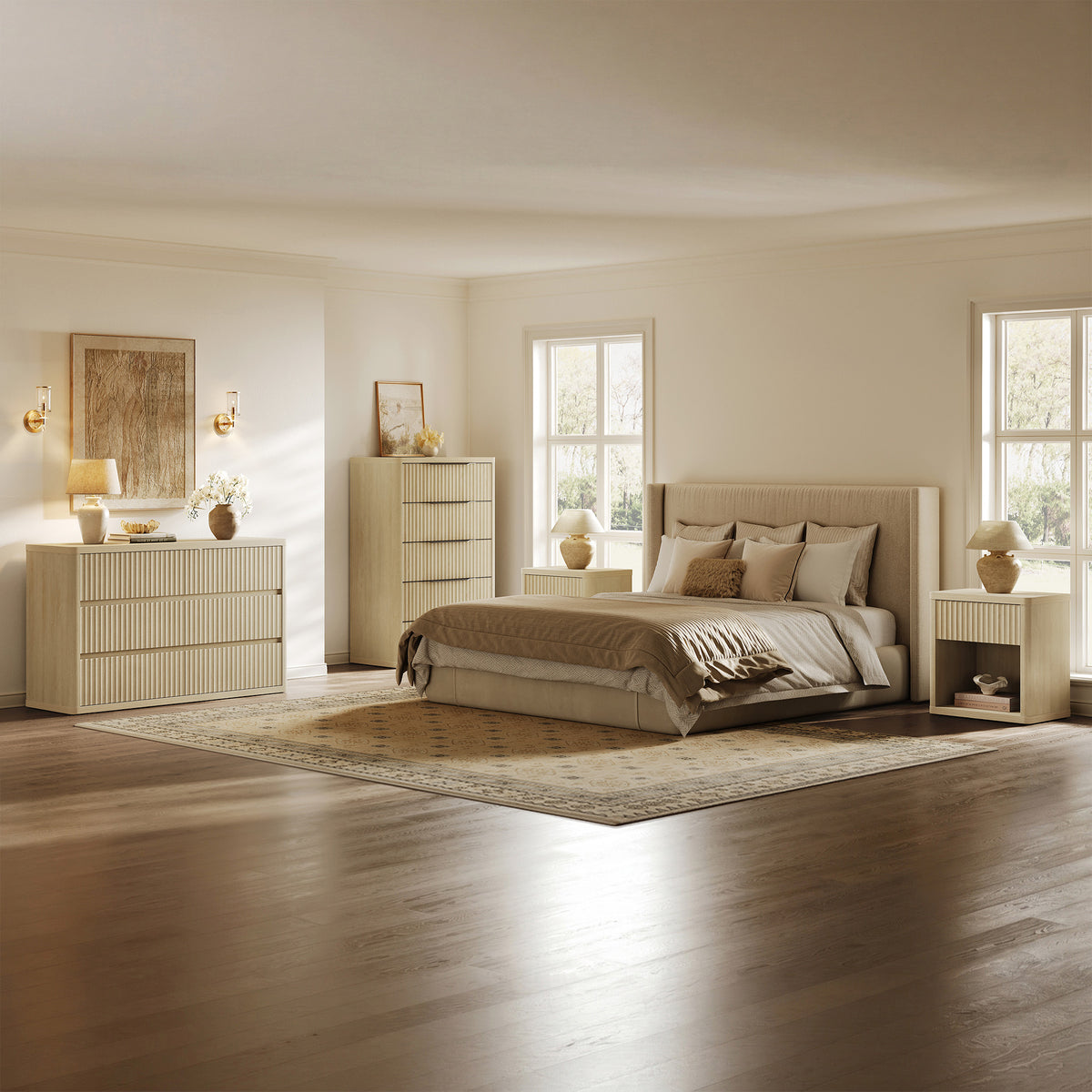 Cas Modern Dresser and Nightstands Set