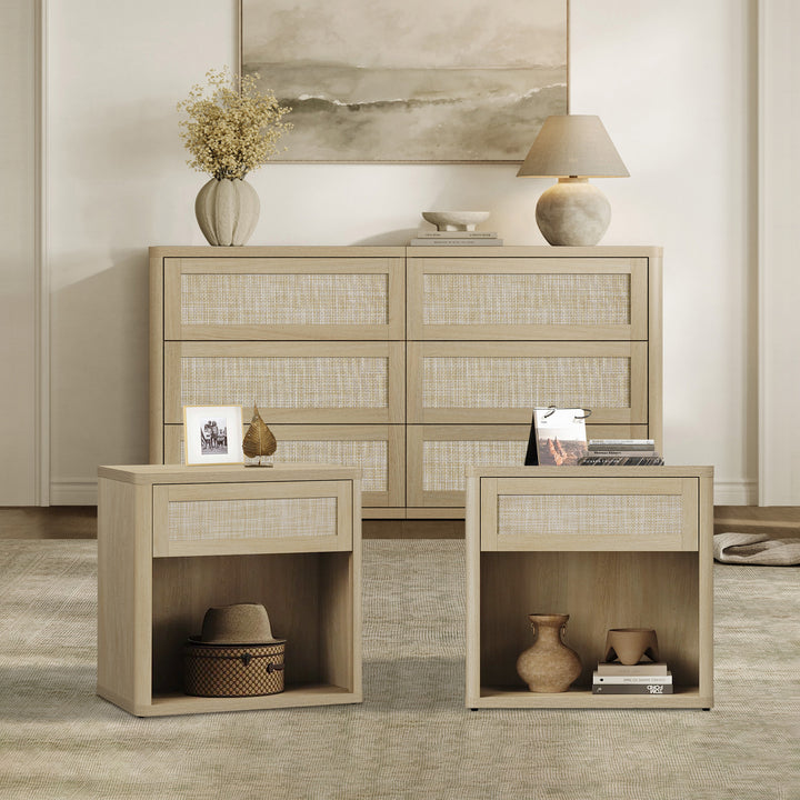 Zura Sectional 6-Drawer Dresser and Nightstand Set