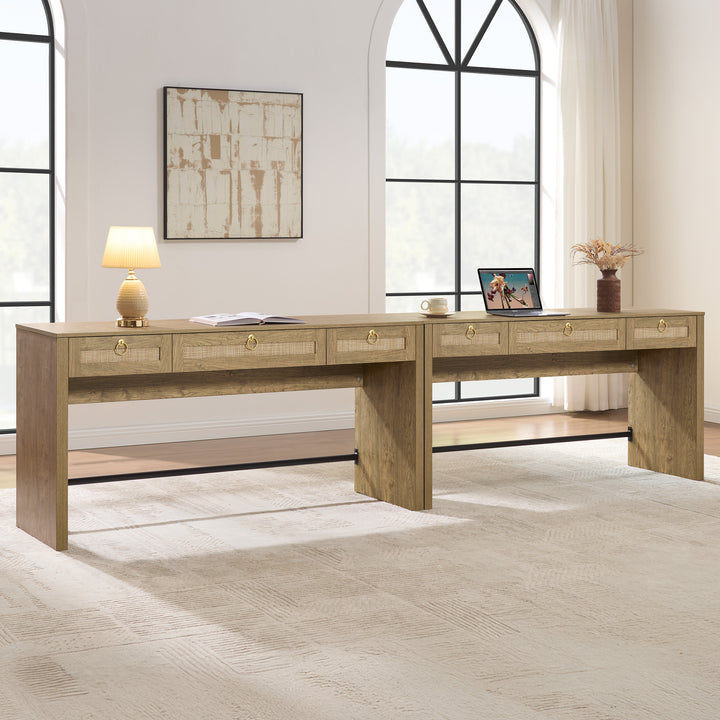 Terra Rattan Computer Desk, 59-Inch Wide