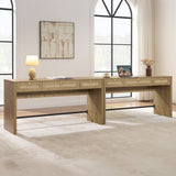 Terra Office Desk with 3 Drawers - Carbon Cherry - 2 Pieces