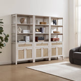 Terra Bookshelf With Drawer and Doors, Set of 3