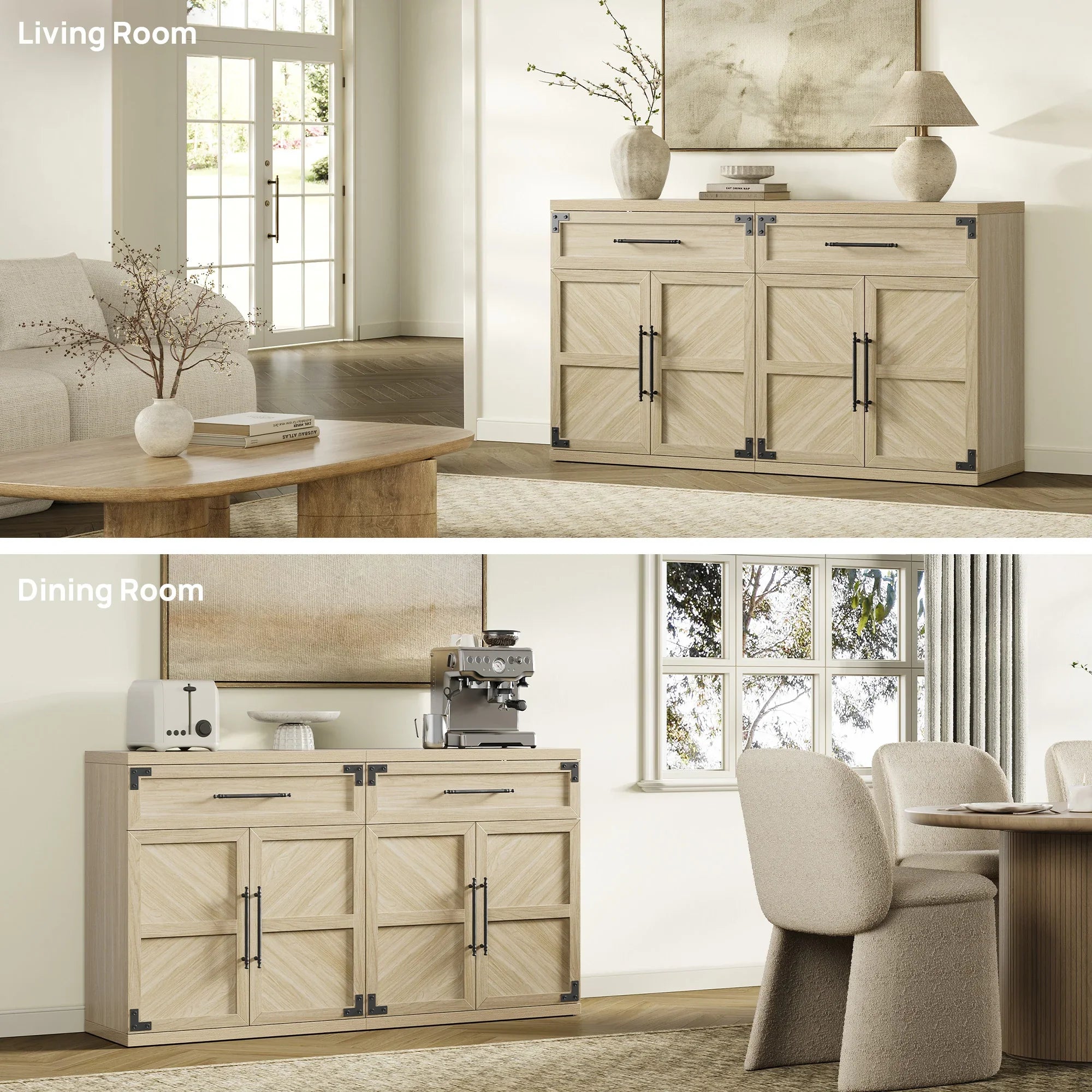 Willow Sideboard with 1 Drawer and 2 Doors for Entryway