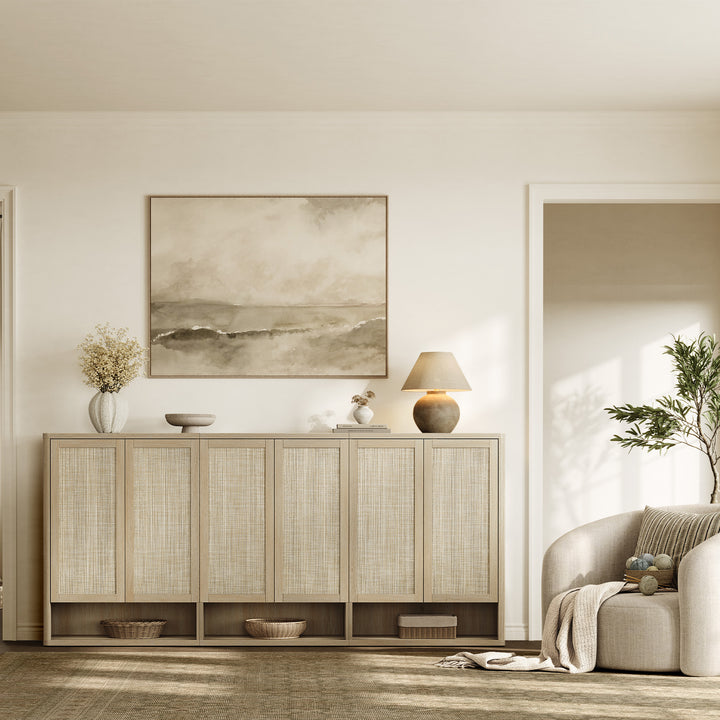 Zura Modular Shoe Cabinet with 6 Doors, 70 Pairs