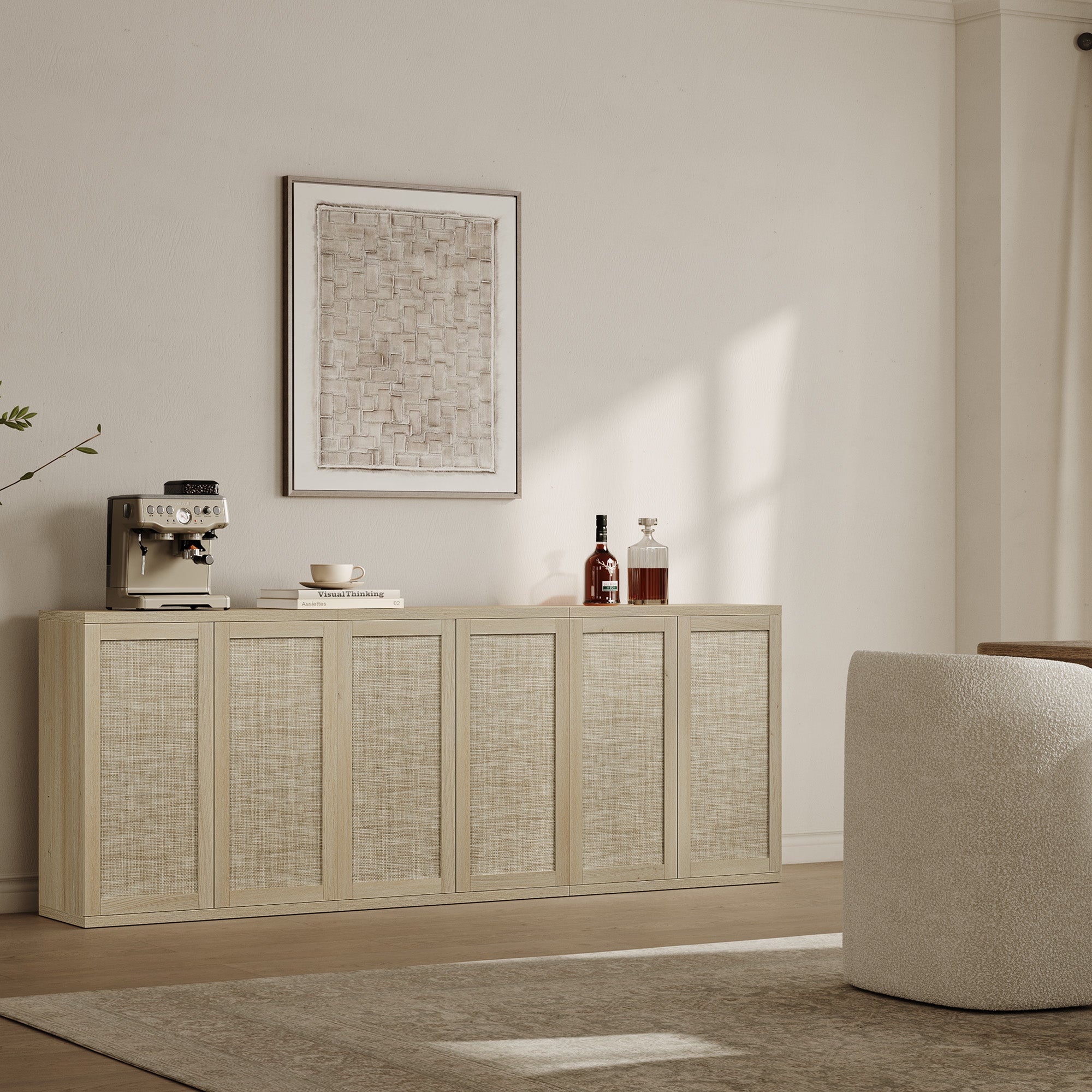 Zura 2-Door Buffet Cabinet, Large Storage