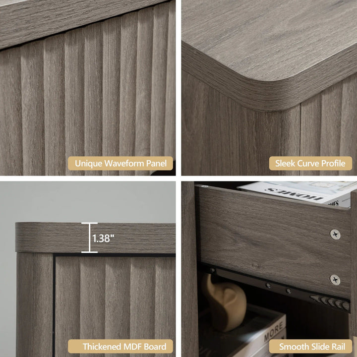 Cas 6 Drawers Dresser Fluted Bedroom Sets