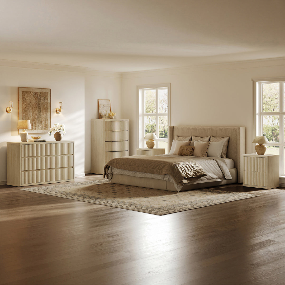Cas Handleless Dresser and Nightstands Sets