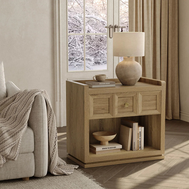 Helio Nightstands Set, 26 Inch Wide for Bedroom