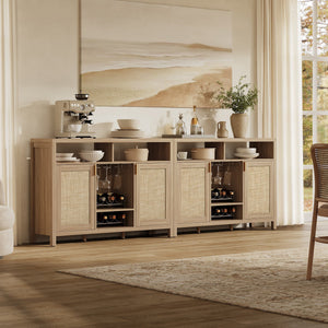 Savanna Bar Cabinet with Glass Holder, Set of 2