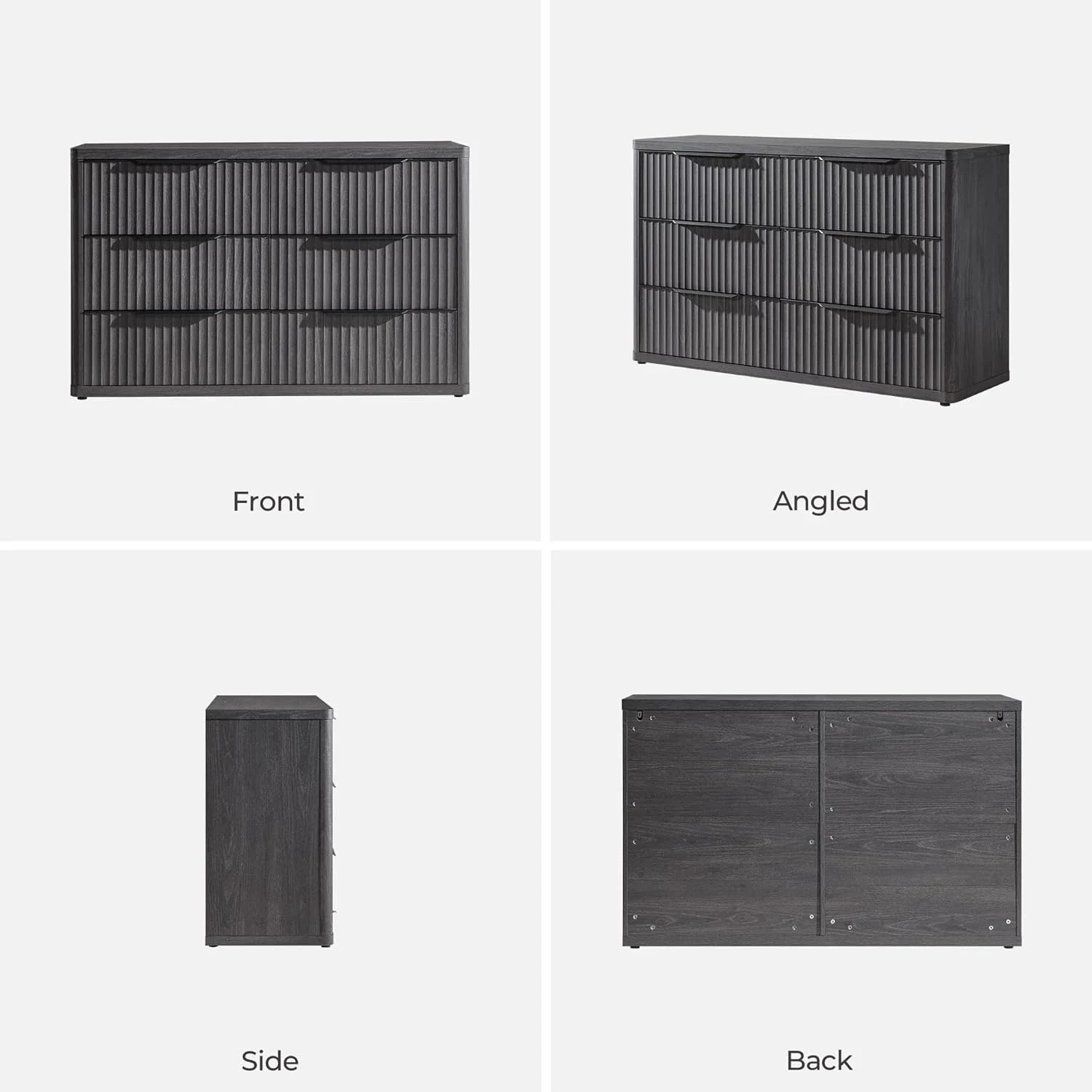 Cas 6 Drawers Dresser and 1 Drawer Nightstands Set