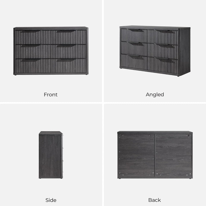 Cas 6 Drawers Dresser and 1 Drawer Nightstands Set