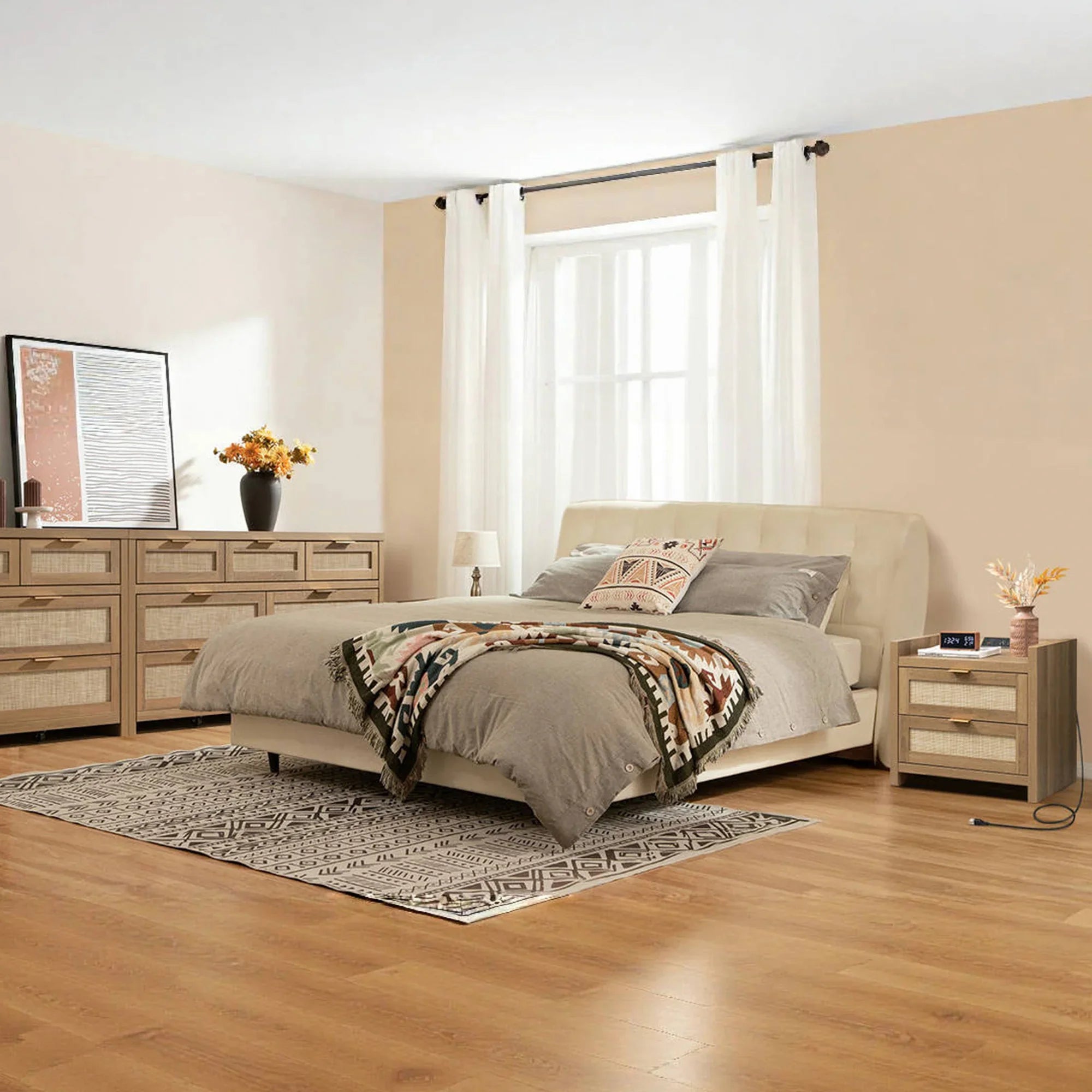 Savanna 7 Drawers Dresser and Nightstands Set